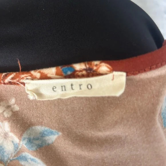 Entro brown Floral Maxi Dress with Belt - Picture 5 of 6